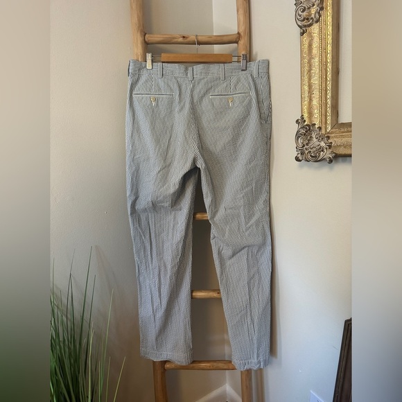 Polo Ralph Lauren Suffield Pant Seersucker 35/32 Blue White - Picture 10 of 10